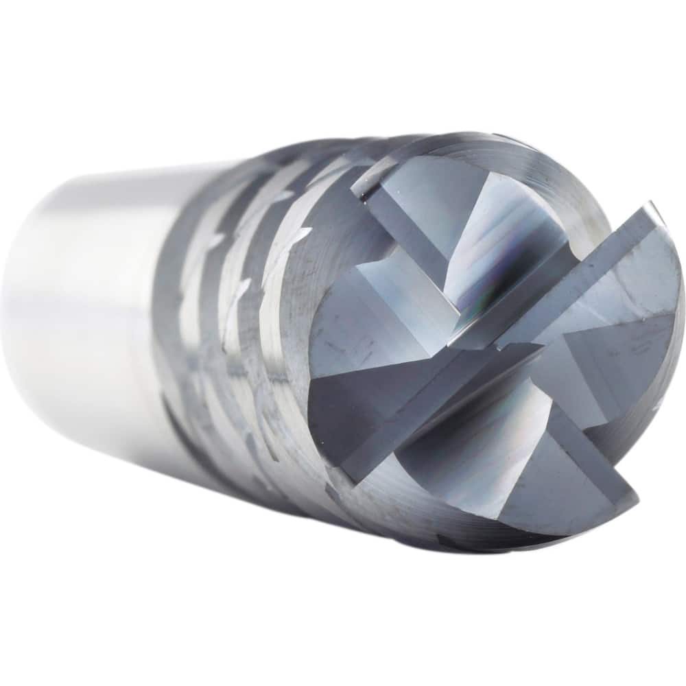 Supermill - 7/16" Diam 4-Flute 50° Solid Carbide 0.03" Corner Radius Roughing & Finishing End Mill - Exact Tool & Supply