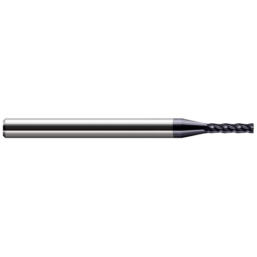 Harvey Tool - Corner Radius & Corner Chamfer End Mills; Mill Diameter (Inch): 1/8 ; Mill Diameter (Decimal Inch): 0.1250 ; End Type: Corner Radius ; Corner Radius (Decimal Inch): 0.0100 ; Number of Flutes: 4 ; Material: Solid Carbide - Exact Tool & Supply
