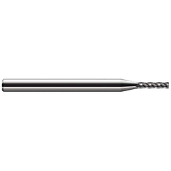 Harvey Tool - Corner Radius & Corner Chamfer End Mills; Mill Diameter (Inch): 3/32 ; Mill Diameter (Decimal Inch): 0.0930 ; End Type: Corner Radius ; Corner Radius (Inch): 1/64 ; Corner Radius (Decimal Inch): 0.0150 ; Number of Flutes: 4 - Exact Tool & Supply