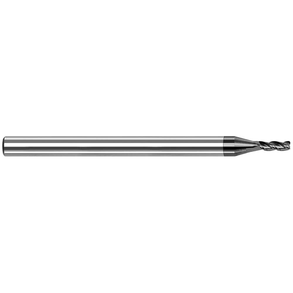 Harvey Tool - Corner Radius & Corner Chamfer End Mills; Mill Diameter (mm): 0.80 ; Mill Diameter (Inch): 1/32 ; Mill Diameter (Decimal Inch): 0.0310 ; End Type: Corner Radius ; Corner Radius (Decimal Inch): 0.0030 ; Number of Flutes: 3 - Exact Tool & Supply