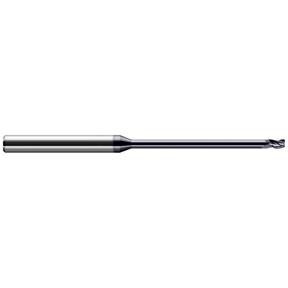 Harvey Tool - Corner Radius & Corner Chamfer End Mills; Mill Diameter (Inch): 3/32 ; Mill Diameter (Decimal Inch): 0.0930 ; End Type: Corner Radius ; Corner Radius (Inch): 1/64 ; Corner Radius (Decimal Inch): 0.0150 ; Number of Flutes: 3 - Exact Tool & Supply