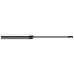 Harvey Tool - Corner Radius & Corner Chamfer End Mills; Mill Diameter (Inch): 3/32 ; Mill Diameter (Decimal Inch): 0.0930 ; End Type: Corner Radius ; Corner Radius (Inch): 1/64 ; Corner Radius (Decimal Inch): 0.0150 ; Number of Flutes: 3 - Exact Tool & Supply