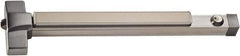 PDQ - 30 to 36" Wide Door Range, Antimicrobial, Satin Stainless Steel Finish Rim Exit Push Bar - Fits 30 to 36" Door - Exact Tool & Supply