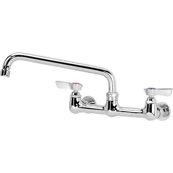 Krowne - Wall Mount, Service Sink Faucet without Spray - Two Handle, Blade Handle, Standard Spout, No Drain - Exact Tool & Supply