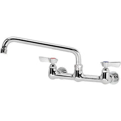 Krowne - Wall Mount, Service Sink Faucet without Spray - Two Handle, Blade Handle, Standard Spout, No Drain - Exact Tool & Supply
