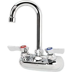 Krowne - Wall Mount, Bar and Hospitality Faucet without Spray - Two Handle, Color Coded Handle, Standard Spout, No Drain - Exact Tool & Supply