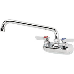 Krowne - Wall Mount, Service Sink Faucet without Spray - Two Handle, Color Coded Handle, Standard Spout, No Drain - Exact Tool & Supply