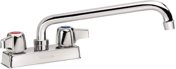 Krowne - Deck Mount, Bar and Hospitality Faucet without Spray - Two Handle, Color Coded Handle, Standard Spout, No Drain - Exact Tool & Supply