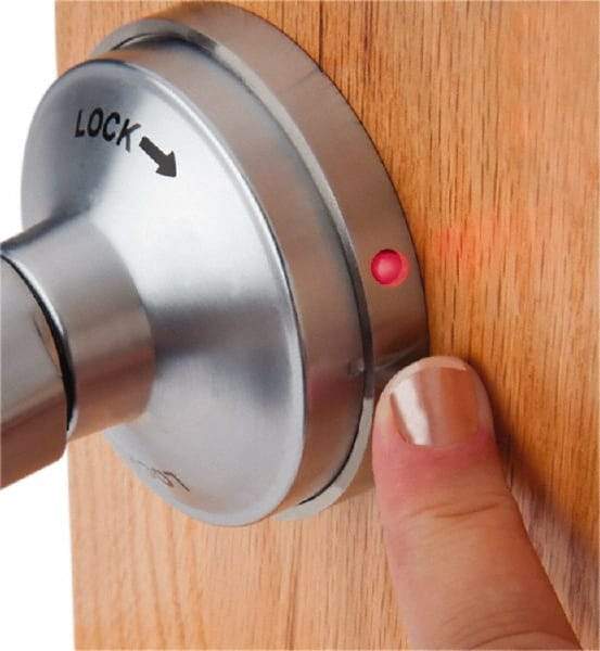 PDQ - Heavy Duty Classroom Intruder Lever Lockset - 2-3/4" Back Set, Small Format I/C Less Cylinder, Zinc, Satin Chrome Plated Finish - Exact Tool & Supply