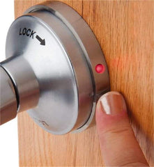 PDQ - Heavy Duty Classroom Intruder Lever Lockset - 2-3/4" Back Set, Small Format I/C Less Cylinder, Zinc, Satin Chrome Plated Finish - Exact Tool & Supply