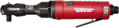 AIRCAT - 3/8" Drive, 600 RPM, 80 Ft/Lb Torque Ratchet Wrench - Inline Handle, 4 CFM, 90 psi, 1/4" NPT Inlet - Exact Tool & Supply