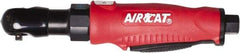 AIRCAT - 1/4" Drive, 380 RPM, 35 Ft/Lb Torque Ratchet Wrench - Inline Handle, 4 CFM, 90 psi, 1/4" NPT Inlet - Exact Tool & Supply