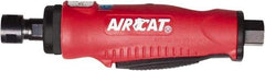 AIRCAT - 1/4" Collet, Straight Handle, Straight Air Die Grinder - 22,000 RPM, Rear Exhaust, 6 CFM, 0.5 hp, 90 psi, 1/4" Inlet - Exact Tool & Supply