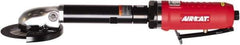AIRCAT - 4" Wheel Diam, 14,000 RPM, Pneumatic Cutoff & Cutoff-Grinder Tool - Straight Handle, 1/4" Inlet - Exact Tool & Supply