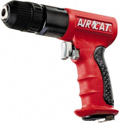 AIRCAT - 3/8" Reversible Keyless Chuck - Pistol Grip Handle, 1,800 RPM, 6 CFM, 0.625 hp, 90 psi - Exact Tool & Supply