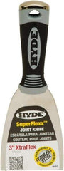 Hyde Tools - 3" Wide Spring Blade Stainless Steel Joint Knife - Flexible, Plastic Handle - Exact Tool & Supply