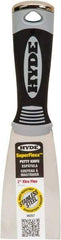 Hyde Tools - 2" Wide Spring Blade Stainless Steel Putty Knife - Flexible, Plastic Handle - Exact Tool & Supply