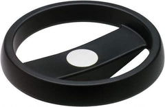 Elesa - 6.3", 2 Spoke Handwheel - 1.02" Hub, High Impact Strength Technopolymer, Black Matte Finish - Exact Tool & Supply