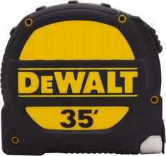 DeWALT - 35' x 1-1/4" Tape Measure - 1/16" Graduation, Inch Graduation Style - Exact Tool & Supply