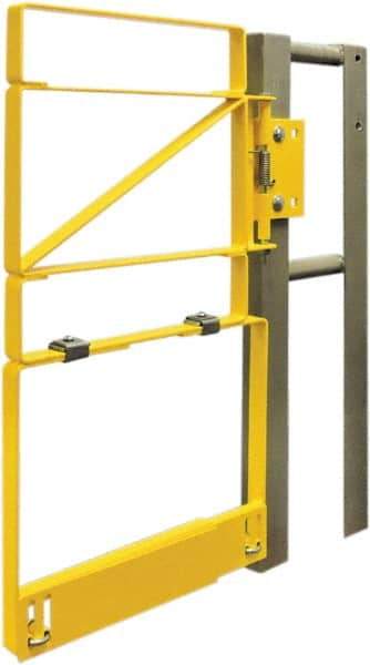 FabEnCo - Carbon Steel Self Closing Rail Safety Gate - Fits 37 to 39-1/2" Clear Opening, 25" Wide x 42" Door Height, - Exact Tool & Supply