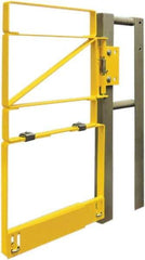 FabEnCo - Carbon Steel Self Closing Rail Safety Gate - Fits 37 to 39-1/2" Clear Opening, 25" Wide x 42" Door Height, - Exact Tool & Supply