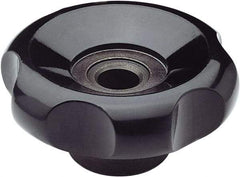 Elesa - 3.9" Head Diam, 6 Point Lobed Knob - 1/2" Hole, Duroplast - Exact Tool & Supply
