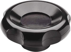 Elesa - 3.15" Head Diam, 6 Point Lobed Knob - 1/2-13 Hole, Glass Fiber Reinforced Technopolymer - Exact Tool & Supply