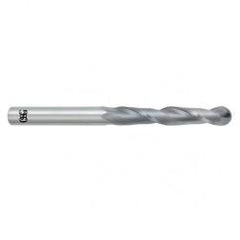 1" Dia. - 6" OAL - Bright CBD - Ball End SE EM - 2 FL - Exact Tool & Supply