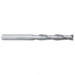 1/4 Dia. x 6 Overall Length 2-Flute Square End Solid Carbide SE End Mill-Round Shank-Center Cutting-Uncoated - Exact Tool & Supply