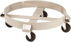 PRO-SOURCE - 1,250 Lb Load Capacity, 55 Gal Drum Dolly - 23-1/2" Wide x 6-1/2" High, Steel Wheels - Exact Tool & Supply