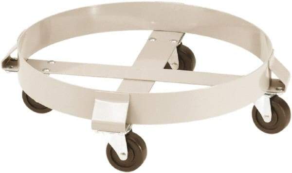 PRO-SOURCE - 1,000 Lb Load Capacity, 55 Gal Drum Dolly - 23-1/2" Wide x 6-1/2" High, Steel Wheels - Exact Tool & Supply