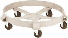 PRO-SOURCE - 1,250 Lb Load Capacity, 55 Gal Drum Dolly - 23-1/2" Wide x 6-1/2" High, Plastic Wheels - Exact Tool & Supply