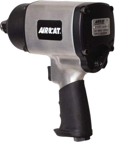 AIRCAT - 3/4" Drive, 6,000 RPM, 1,400 Ft/Lb Torque Impact Wrench - Pistol Grip Handle, 1,600 IPM, 8 CFM, 90 psi, 3/8" NPT Inlet - Exact Tool & Supply