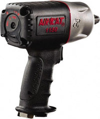 AIRCAT - 1/2" Drive, 9,000 RPM, 900 Ft/Lb Torque Impact Wrench - Pistol Grip Handle, 1,400 IPM, 8 CFM, 90 psi, 1/4" NPT Inlet - Exact Tool & Supply