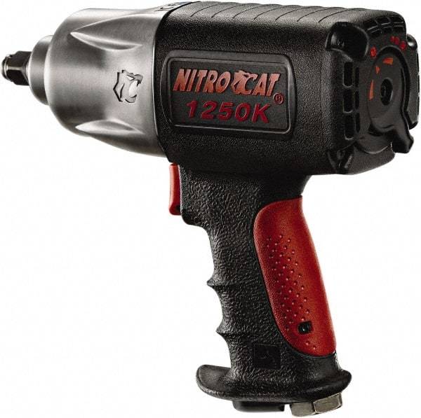 AIRCAT - 1/2" Drive, 8,500 RPM, 950 Ft/Lb Torque Impact Wrench - Pistol Grip Handle, 1,000 IPM, 8 CFM, 90 psi, 1/4" NPT Inlet - Exact Tool & Supply