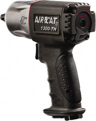 AIRCAT - 1/2" Drive, 10,000 RPM, 350 Ft/Lb Torque Impact Wrench - Pistol Grip Handle, 1,650 IPM, 6 CFM, 90 psi, 1/4" NPT Inlet - Exact Tool & Supply