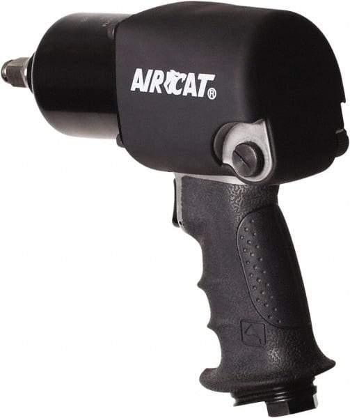 AIRCAT - 1/2" Drive, 9,500 RPM, 725 Ft/Lb Torque Impact Wrench - Pistol Grip Handle, 1,600 IPM, 8 CFM, 90 psi, 1/4" NPT Inlet - Exact Tool & Supply