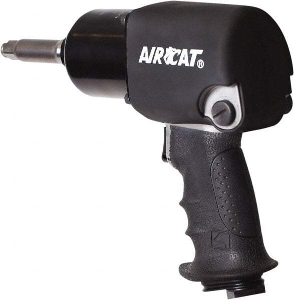 AIRCAT - 1/2" Drive, 9,500 RPM, 725 Ft/Lb Torque Impact Wrench - Pistol Grip Handle, 1,600 IPM, 8 CFM, 90 psi, 1/4" NPT Inlet - Exact Tool & Supply