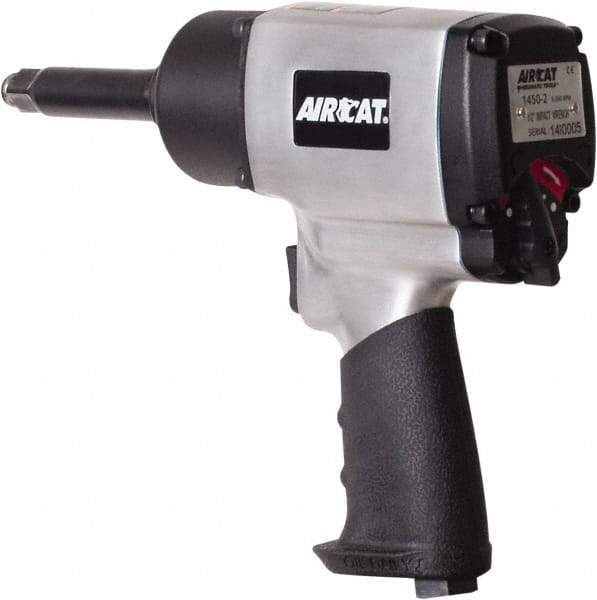 AIRCAT - 1/2" Drive, 9,000 RPM, 800 Ft/Lb Torque Impact Wrench - Pistol Grip Handle, 1,200 IPM, 8 CFM, 90 psi, 1/4" NPT Inlet - Exact Tool & Supply