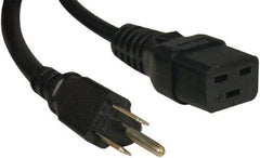 Tripp-Lite - 10', 14/3 Gauge/Conductors, Black Indoor Replacement Cord - 0 Receptacles, 15 Amps, 120 VAC, UL SJT, NEMA IEC-320 - Exact Tool & Supply
