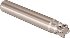 Seco - 1" Cutting Diam, 1-1/4" Shank Diam, 0.9mm Max Depth of Cut, Straight Shank Indexable Copy End Mill - 4 Inserts, LOHT Insert, R217.21 Toolholder - Exact Tool & Supply