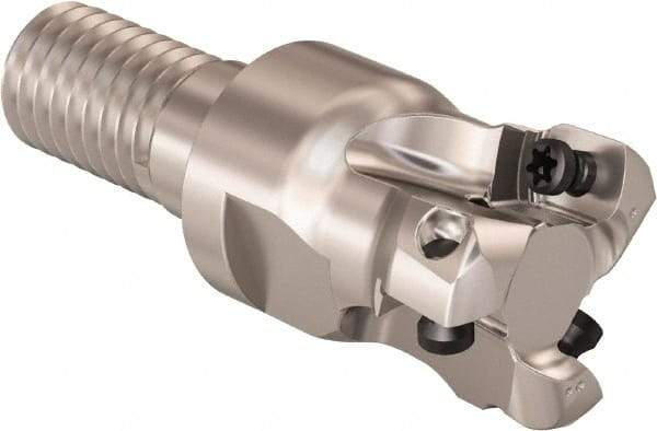 Seco - 16mm Cutting Diam, 0.32mm Max Depth of Cut, Modular Connection Indexable Copy End Mill - 3 Inserts, LPHT Insert, R217.21 Toolholder - Exact Tool & Supply
