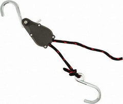 Erickson Manufacturing - Nylon Tite Rope Pulley - 1/4" Wide x 96" Long, Black, For Use with ATV's - Exact Tool & Supply