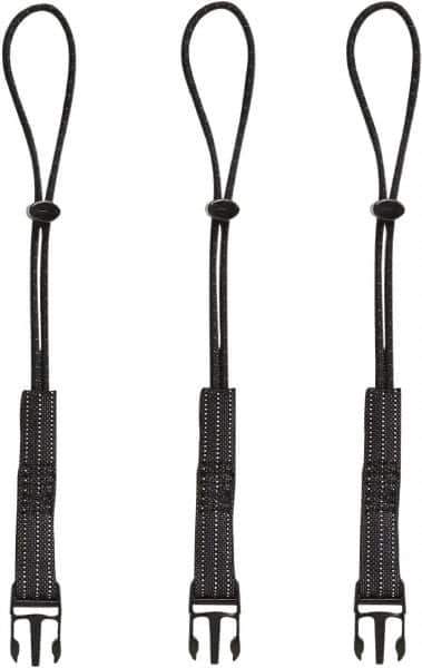Ergodyne - 12-1/2" Tool Lanyard - Loop Connection, 13" Extended Length, Black - Exact Tool & Supply