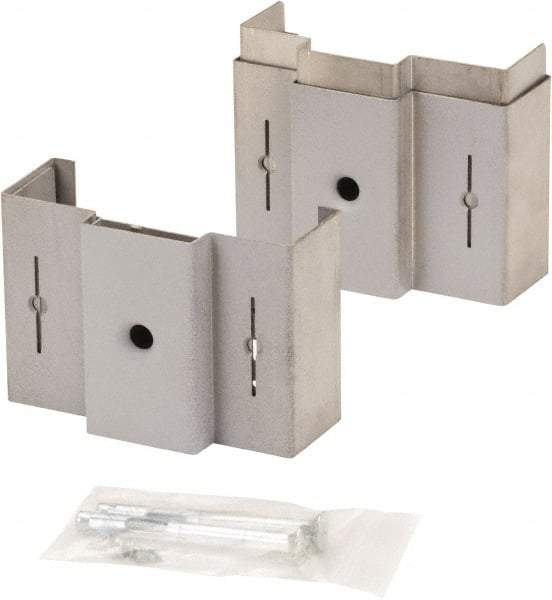 Door Innovation - 5-3/4" Wide x 4" High, Galvanized, Door Reinforcer - 1-3/4" Thick Door, Use with Universal Steel Door Jamb - Exact Tool & Supply