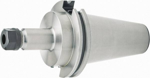 Parlec - 4" Projection, CAT50 Dual Contact Taper, ER16 Collet Chuck - Through Coolant - Exact Tool & Supply