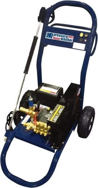 PRO-SOURCE - Electric, 25 Amp, 5 hp, 2,500 psi, 3 GPM, Cold Water Pressure Washer - AR Triplex Ceramic Plunger, 50' x 3/8" Hose, 230 Max Volts - Exact Tool & Supply