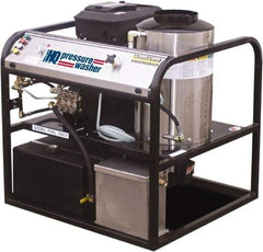 Value Collection - Gas, 16 hp, 4,000 psi, 4 GPM, Hot Water Pressure Washer - General Triplex Ceramic Plunger, 50' x 3/8" Hose - Exact Tool & Supply