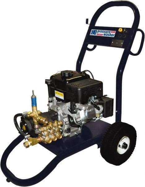 PRO-SOURCE - Gas, 13 hp, 4,000 psi, 4 GPM, Cold Water Pressure Washer - General Triplex Ceramic Plunger, 50' x 3/8" Hose - Exact Tool & Supply
