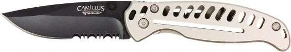 Clauss - 3" Blade, Drop Point Folding Knife - Stainless Steel - Exact Tool & Supply